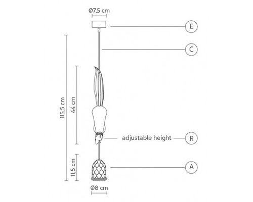 Подвесной светильник Imperiumloft Белка Karman Sherwood E Robin Se151 Bb Int-White 40.869-0