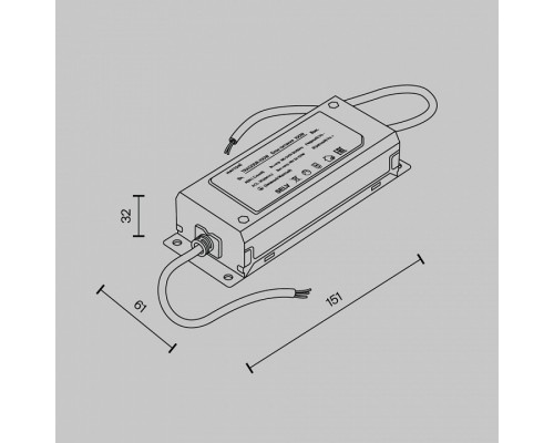 Блок питания с проводом Maytoni Power Supply Parity TRA130DR-100W