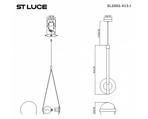 Подвесной светильник ST-Luce Moonbag SL2002.413.01