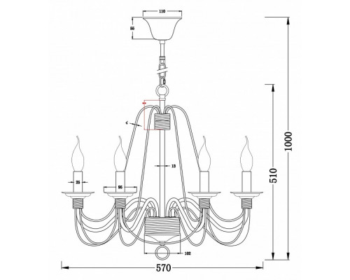 Подвесная люстра Freya Velia FR2046-PL-06-BR