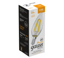 Лампа светодиодная Gauss Basic Filament E14 4.5Вт 2700K 1031115