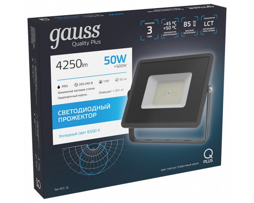 Настенно-потолочный прожектор Gauss Qplus 690511350