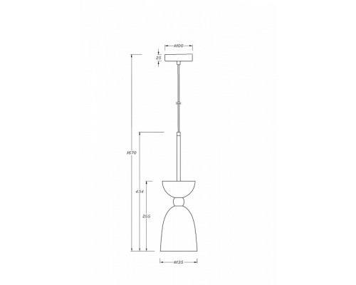 Подвесной светильник Maytoni Cloches MOD113PL-01W