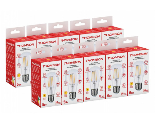 Лампа светодиодная Thomson Filament A60 E27 5Вт 2700K TH-B2057