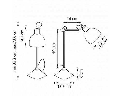 Настольная лампа офисная Lightstar Loft 865917