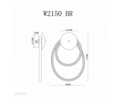 Бра iLedex Cross W2150 BR