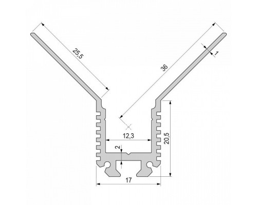 Профиль накладной Deko-Light EV-03-10 975460