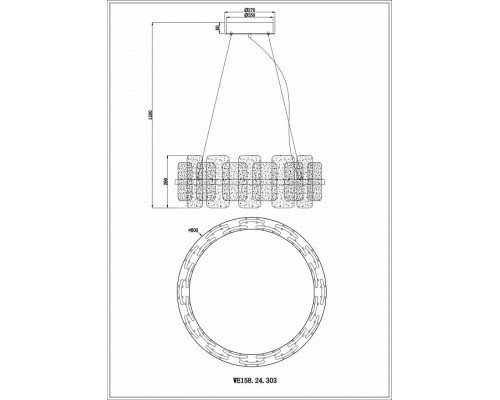 Подвесной светильник Wertmark Nelly WE158.24.303