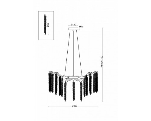 Подвесная люстра Freya Mineral FR1010PL-08G