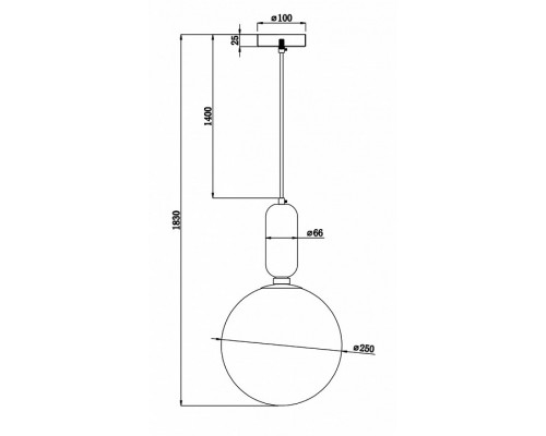 Подвесной светильник Freya Felice FR5137PL-01BS