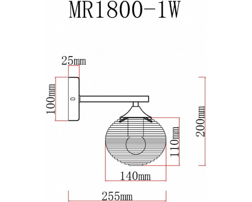 Бра MyFar Gloria MR1800-1W