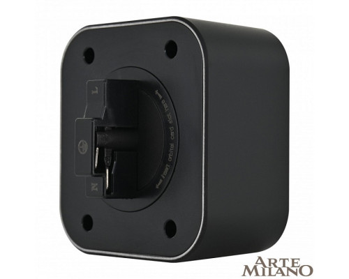 Розетка с заземлением на треке Arte Milano Am-track-sockets 380022TS/ES Black