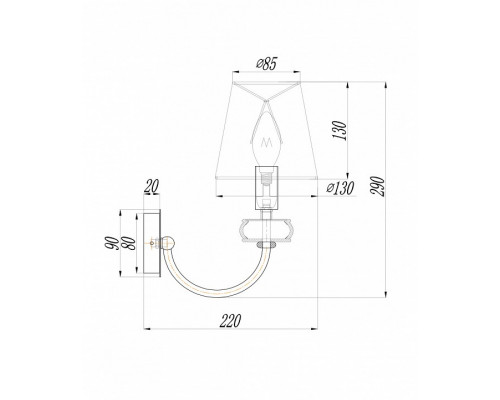 Бра Maytoni Roma ARM006WL-01G