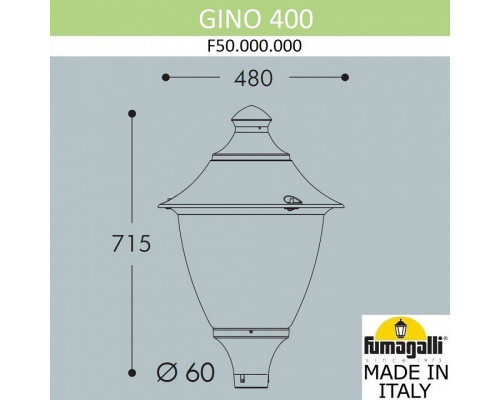 Плафон полимерный Fumagalli Gino F50.000.000.AXE27