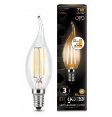 Лампа светодиодная Gauss LED Filament Candle tailed E14 7Вт 2700K 104801107-S