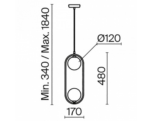 Подвесной светильник Maytoni Ring MOD013PL-02BS1