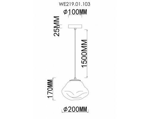 Подвесной светильник Wertmark Isola WE219.01.103