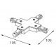 Соединитель X-образный для треков Italline WSO WSO 75 white
