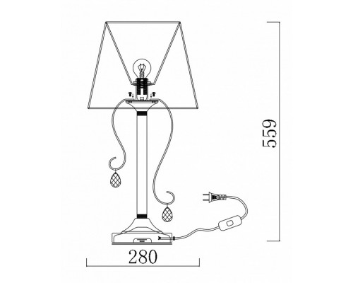 Настольная лампа декоративная Freya Simone FR2020-TL-01-CH