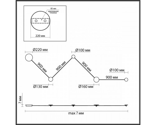 Накладной светильник Odeon Light Hightech 6625/25WL