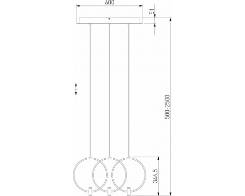 Подвесной светильник Eurosvet Layla 50257/3 LED черный