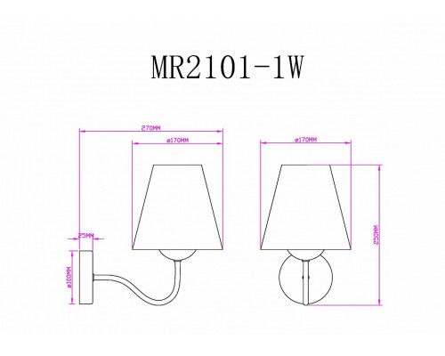 Бра MyFar Charlotte MR2101-1W