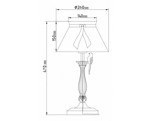 Настольная лампа декоративная Maytoni Bird ARM013-11-W