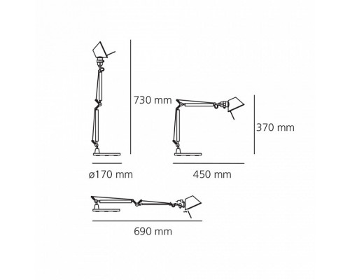 Настольная лампа офисная Artemide  0011860A