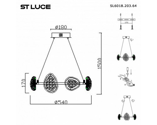 Подвесная люстра ST-Luce Enigma SL6018.203.64