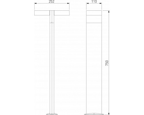 Наземный высокий светильник Elektrostandard Twin a064383