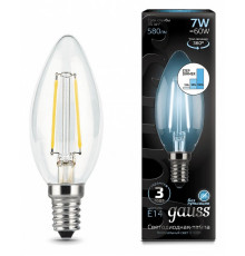 Лампа светодиодная Gauss LED Filament Candle E14 7Вт 4100K 103801207-S