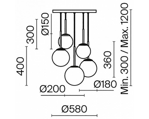 Подвесной светильник Maytoni Basic form MOD321PL-05W