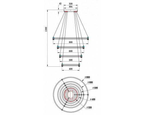 Подвесной светильник Stilfort Tooring 4006/05/04P