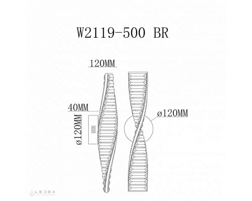 Бра iLedex Woodstock W2119-500 BR