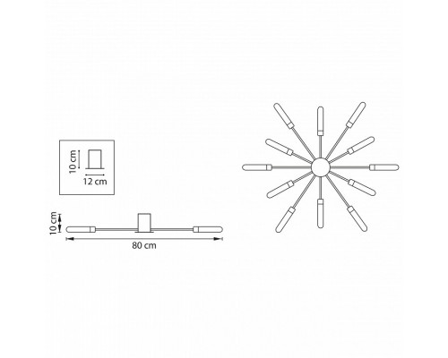 Потолочная люстра Lightstar Ragno 732127