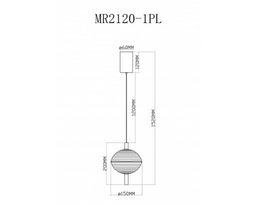 Подвесной светильник MyFar Claire MR2120-1PL