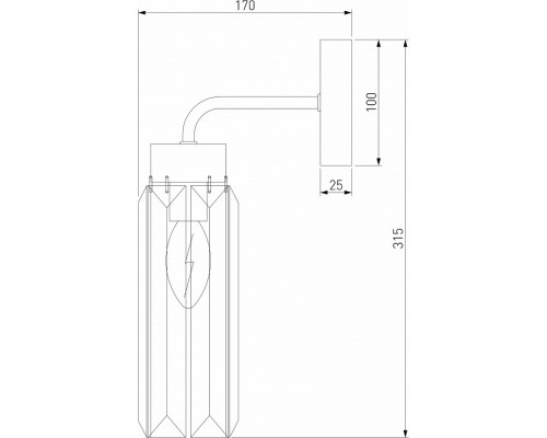 Бра Eurosvet Gilian 60163/1 латунь