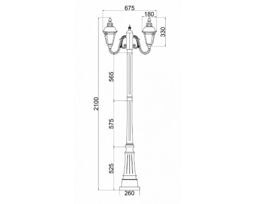 Фонарный столб Maytoni Goiri O028FL-03BZ