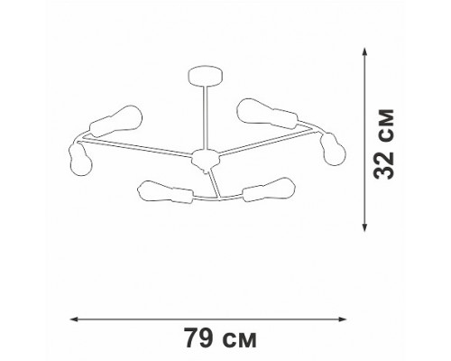 Люстра на штанге Vitaluce V3025 V3025-1/6PL