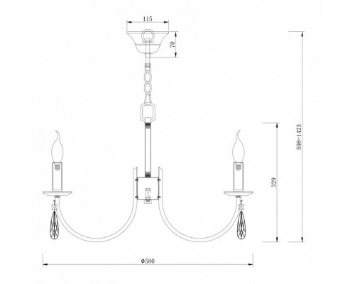 Подвесная люстра Freya Forte FR1006PL-06N