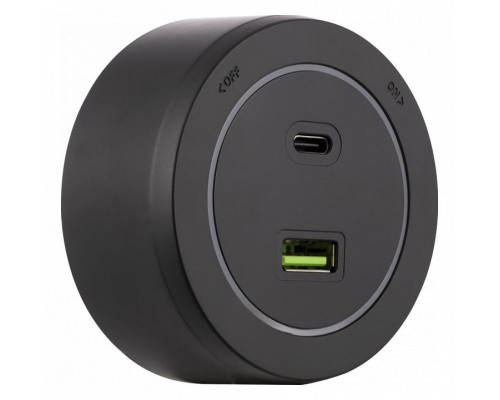 Розетка USB и type C на треке Arte Milano Am-track-sockets-39 399731TS/USB-Type-C Black