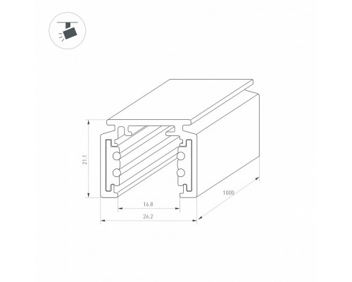 Трек накладной Arlight MAG-ORIENT 37308