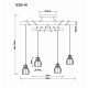 Подвесной светильник Globo Mina 15326-4D