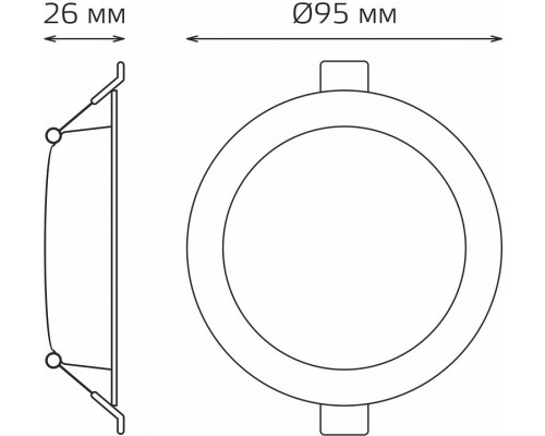 Набор встраиваемых светильников Gauss Elementary Downlight 9100420205