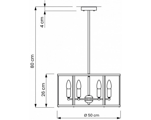 Люстра на штанге LUMINA DECO Lorton LDP 1142-6 BK+MD