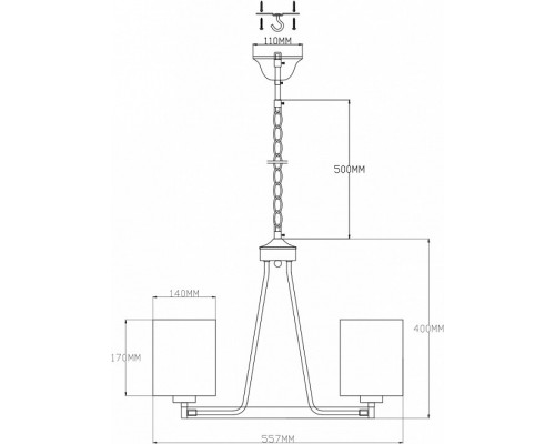 Подвесная люстра Moderli Viola V2681-3P