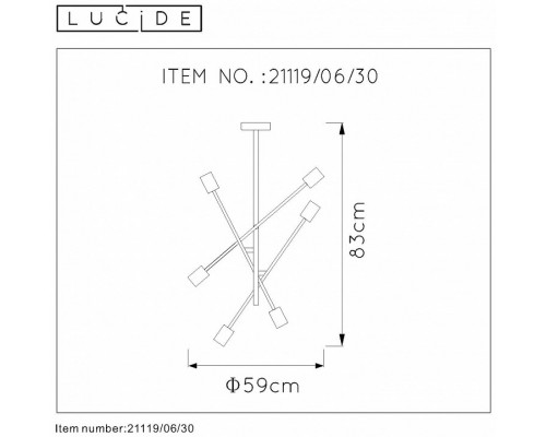 Люстра на штанге Lucide Lester 21119/06/30