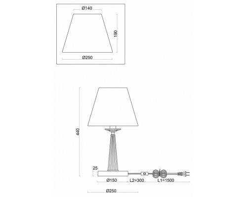 Настольная лампа декоративная Freya Osborn FR2027TL-01BS