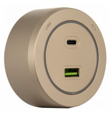 Розетка USB и type C на треке Arte Milano Am-track-sockets-39 399731TS/USB-Type-C Gold