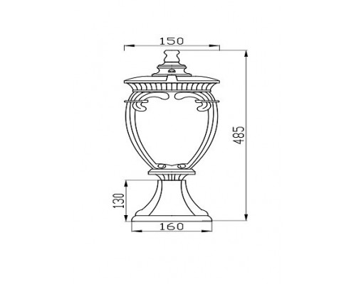 Наземный низкий светильник Maytoni Fleur O414FL-01GB